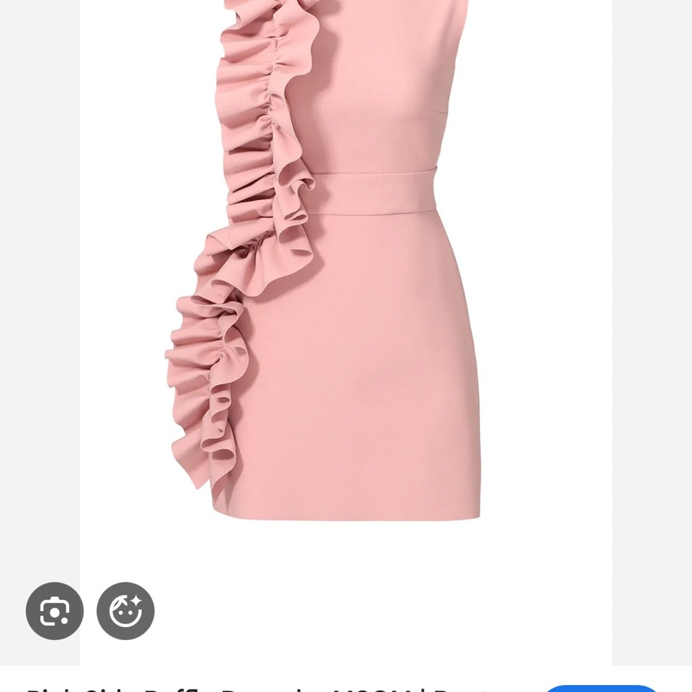 MSGM One Shoulder Pink Dress with Ruffles-ISO